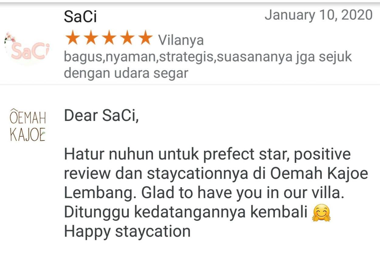 Oemah Kajoe Lembang Villa Ngoại thất bức ảnh